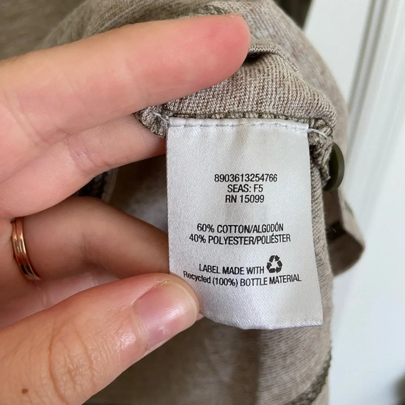 Roebuck & Co. men’s dual colored long sleeve button neck shirt — small - Picture 5 of 7